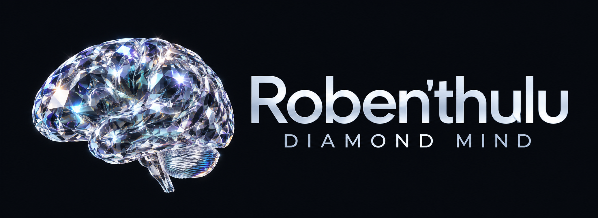 Roben'thulu Diamond Mind — crystal brain and silver wordmark